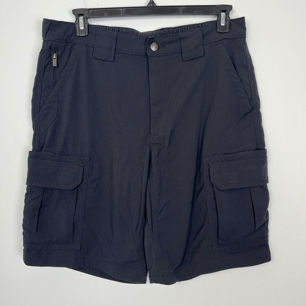 Duluth Trading Co Men's L Nylon Black Cargo Shorts Utility Tactical Work Hiking - Picture 2 of 11